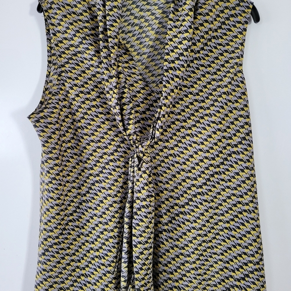 Black Label by Evan-Picone Women's work Patterned sleeveless top sz XL - Picture 6 of 9
